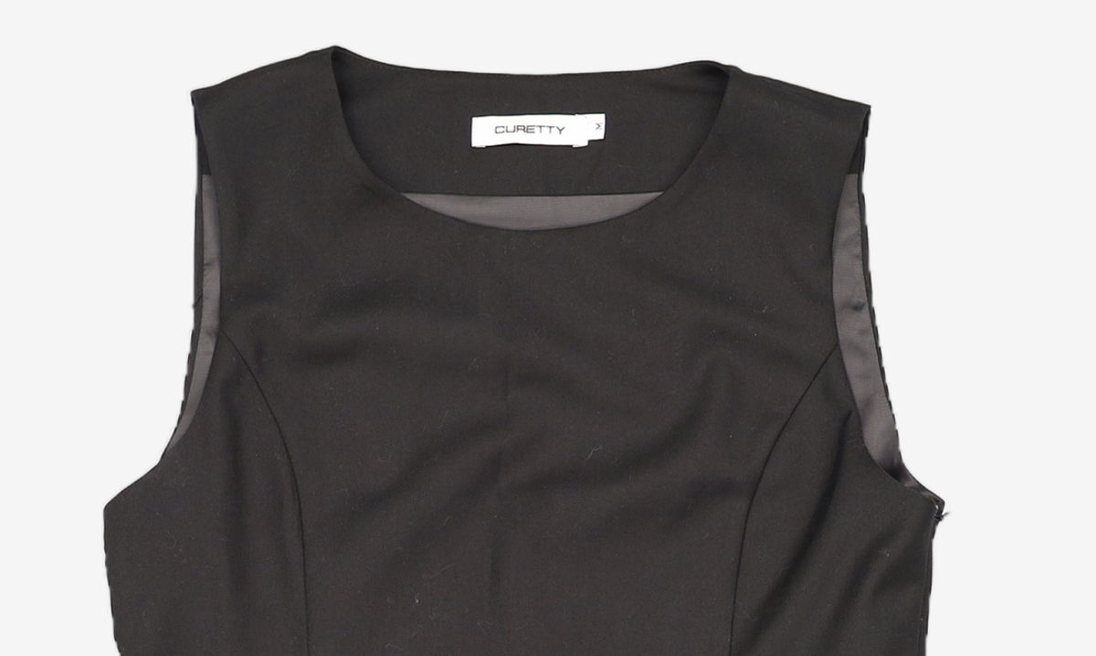 큐리티(CURETTY) C 90S PLEATS DRESS_BLACK M