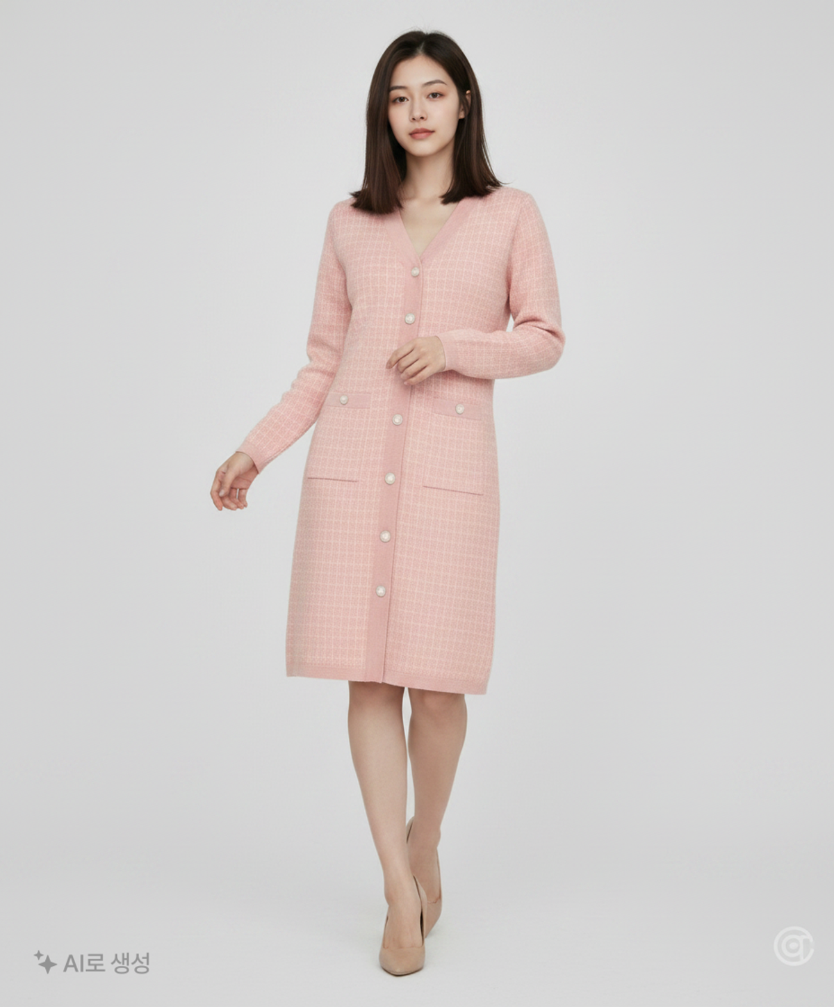 룩캐스트(LOOKAST) 핑크 프리다 니트 드레스 / PINK FRIDA KNIT DRESS FREE
