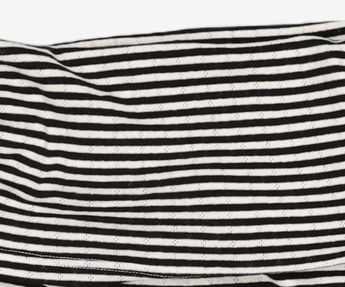 큐리티(CURETTY) C OFF-SHOULDER STRIPE T-SHIRT_BLACK S
