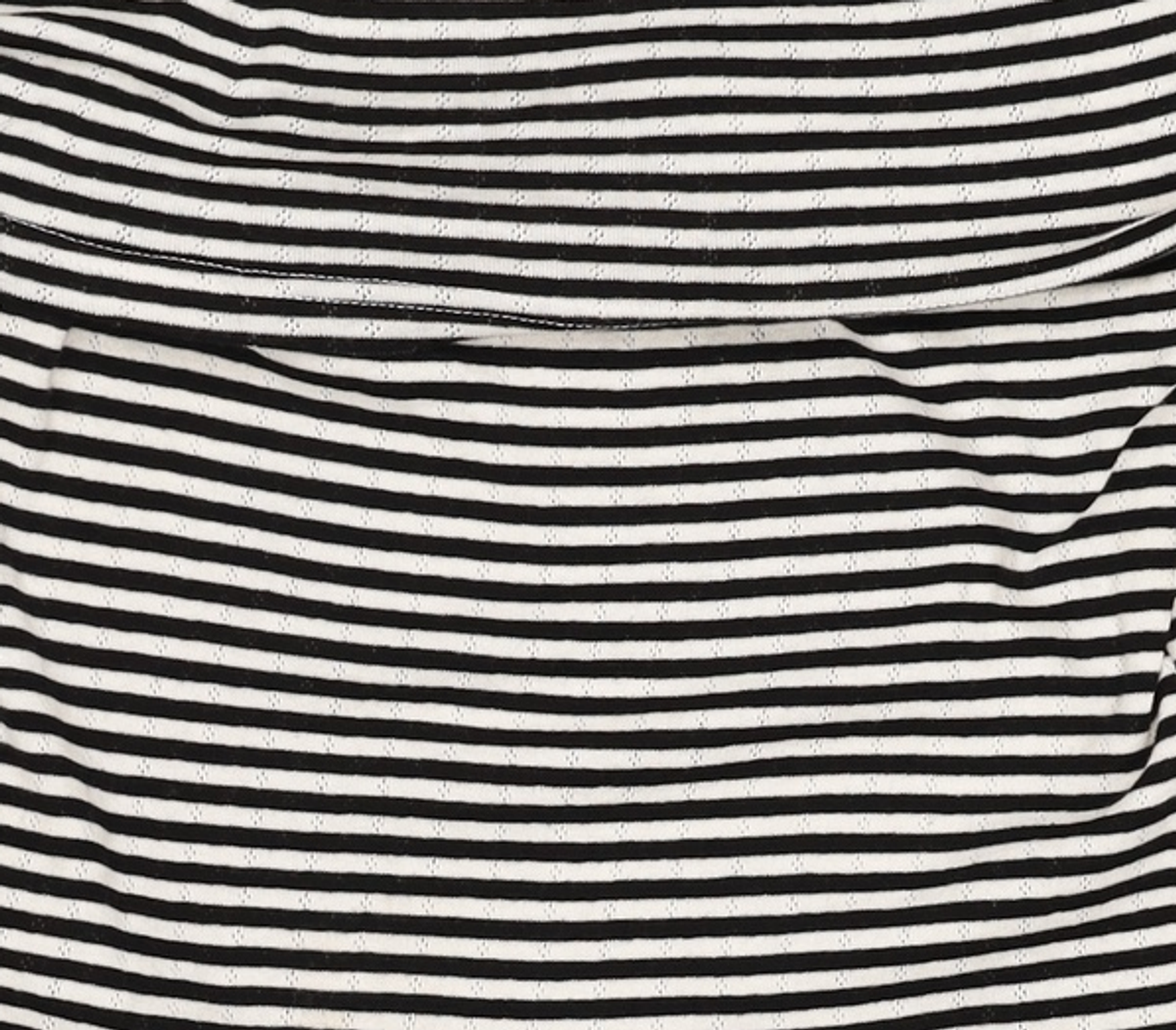 큐리티(CURETTY) C OFF-SHOULDER STRIPE T-SHIRT_BLACK S
