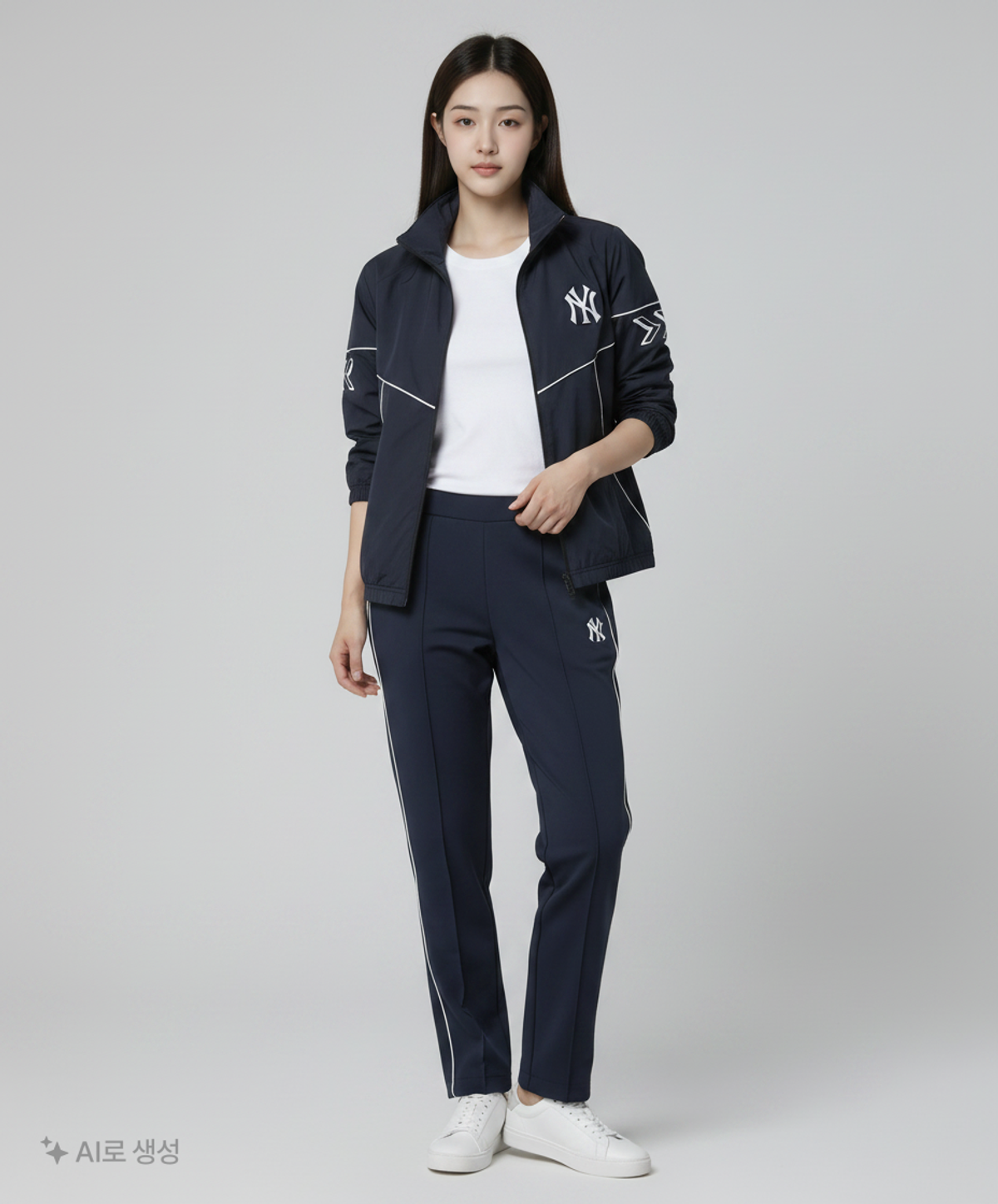 엠엘비(MLB) 씸볼 히든후드 바람막이 NY (Black) 100