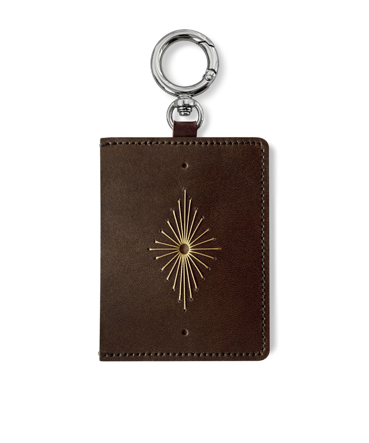 이스트아르고(EASTARGO) SUNBURST CARD WALLET (BROWN_pale yellow)