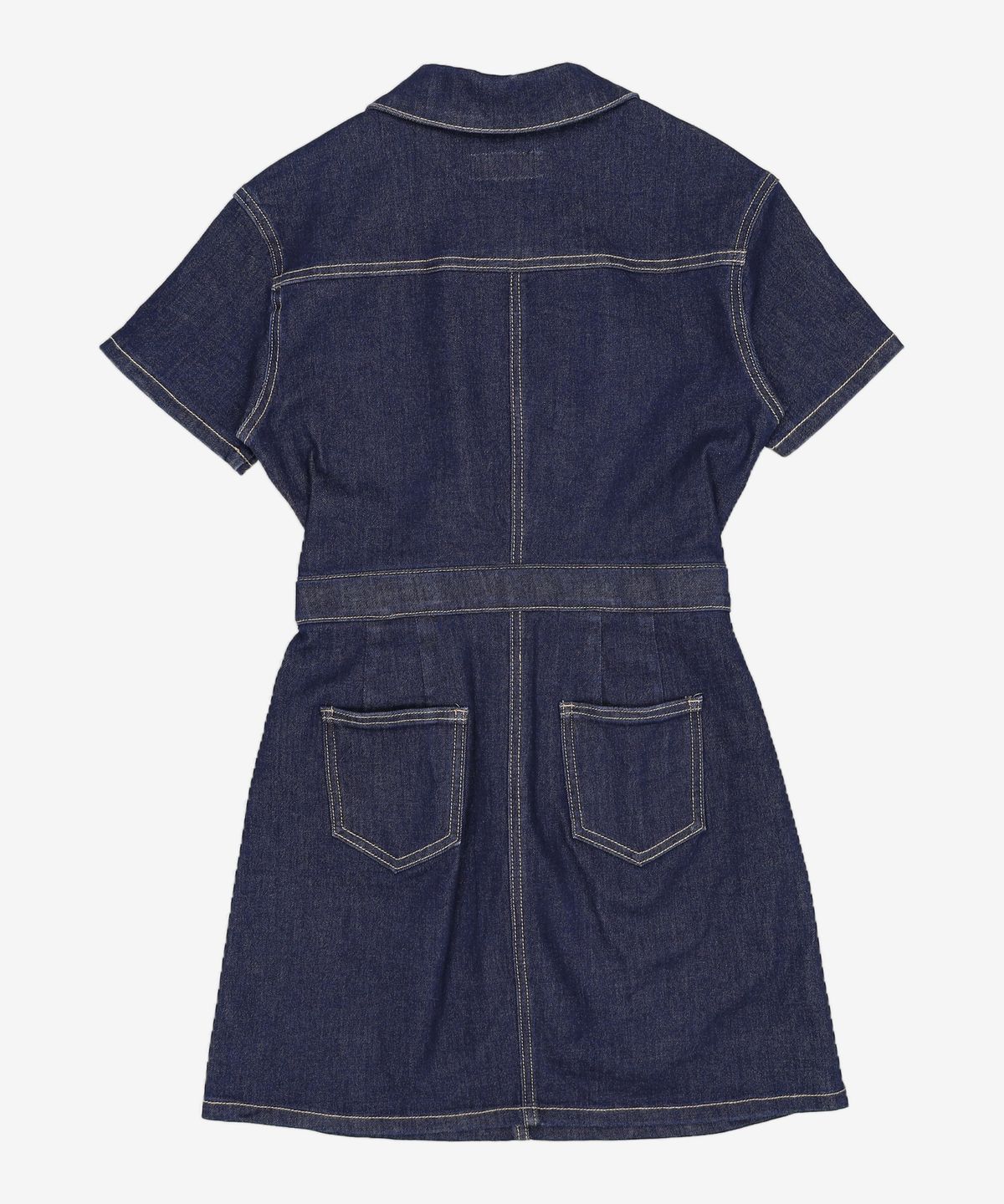 미쏘(MIXXO) 데님 반팔 미니 원피스 OWD433J RE_MIWOWD54QJ S