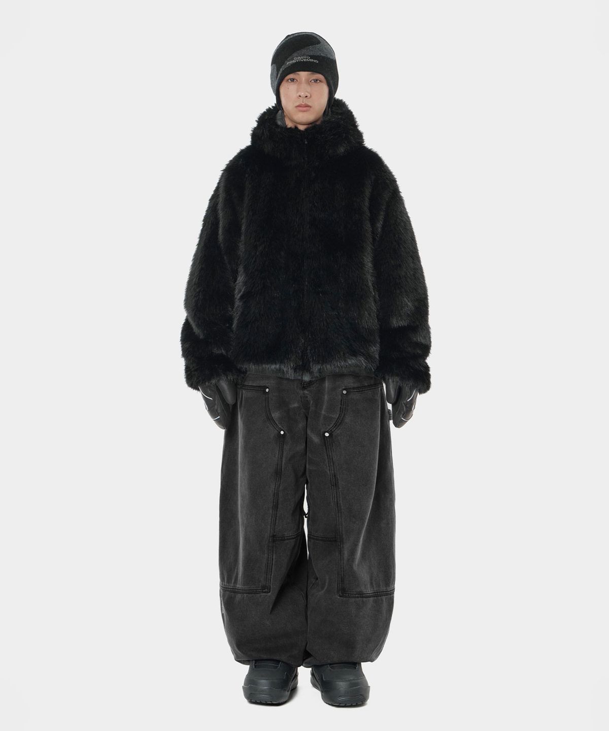 디미토(DIMITO) FAUX FUR HD JACKET BLACK BEAR