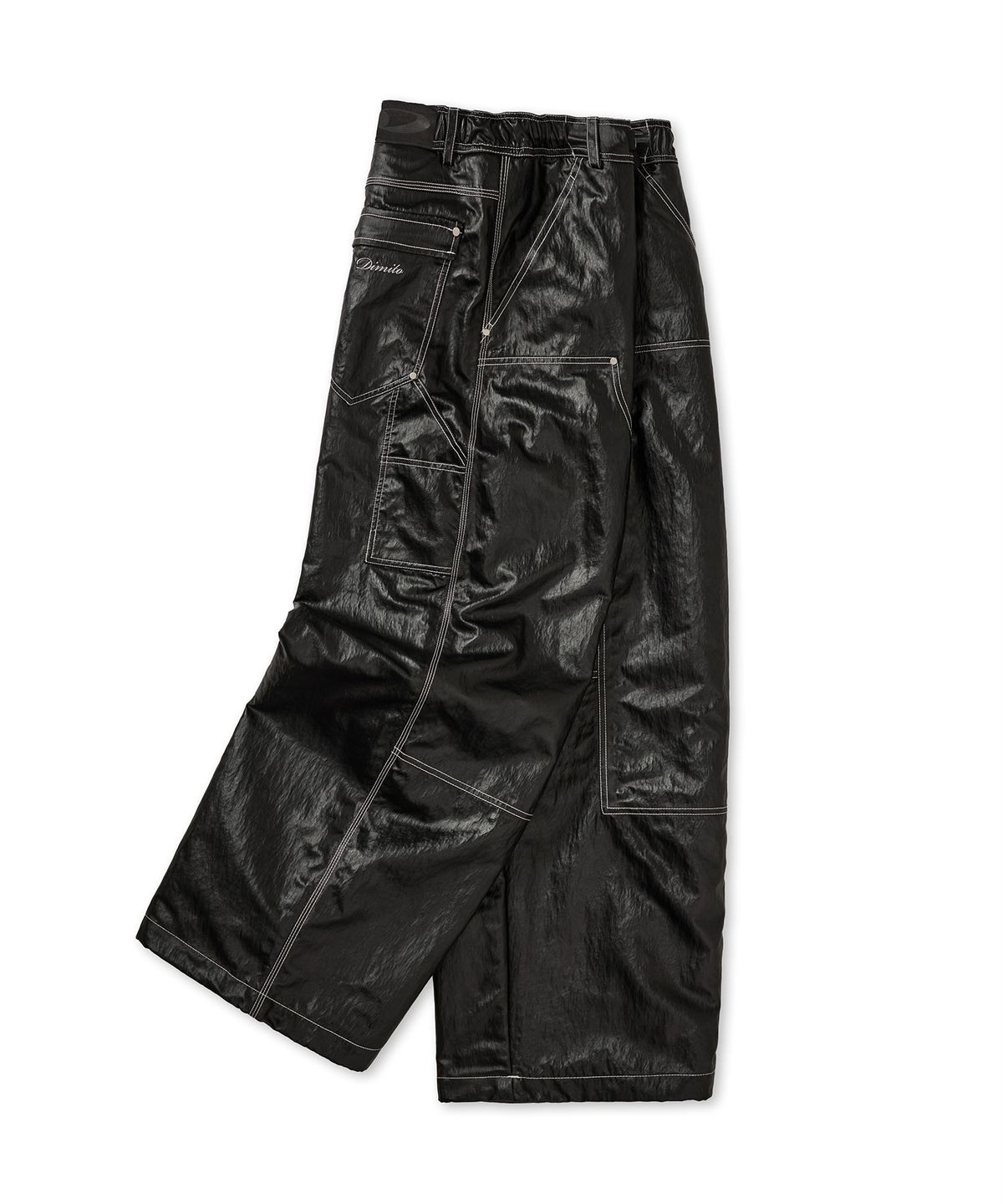 디미토(DIMITO) COATED DOUBLE KNEE PANTS (WIDE FIT LV.2) BLACK