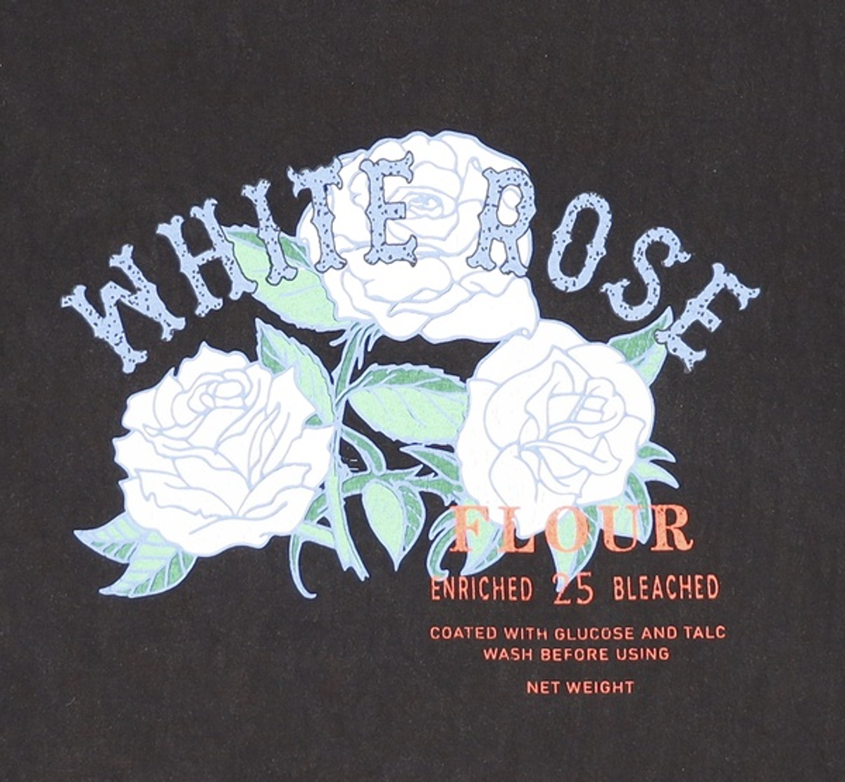 론론(RONRON) WHITE ROSE OVER FIT T-SHIRT BLACK FREE