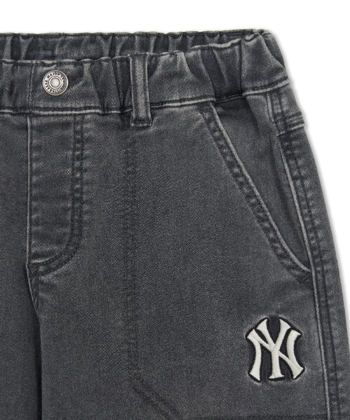 엠엘비 키즈(MLB KIDS) 스트릿 루즈 조거 소프트 데님팬츠 NY (D.Charcoal Grey)