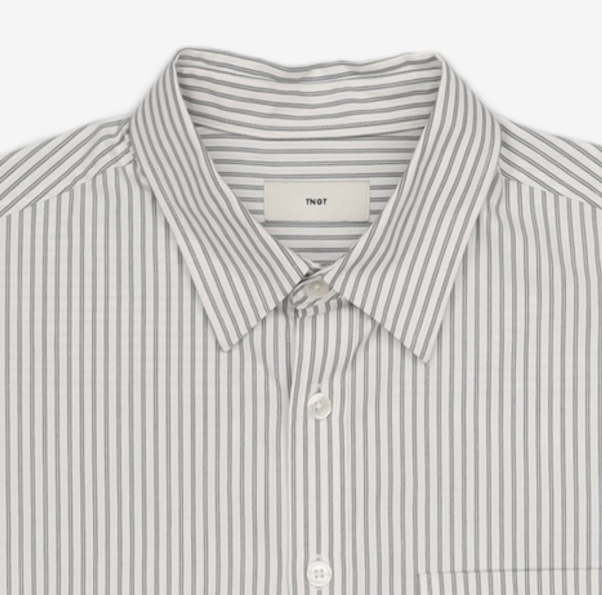 티엔지티(TNGT) Office Stripe Shirt (Dusty Blue) TNSH5F105B2 95