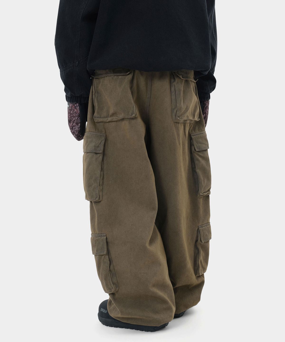 디미토(DIMITO) DENIM MULTI CARGO PANTS (WIDE FIT LV.2) DW BROWN