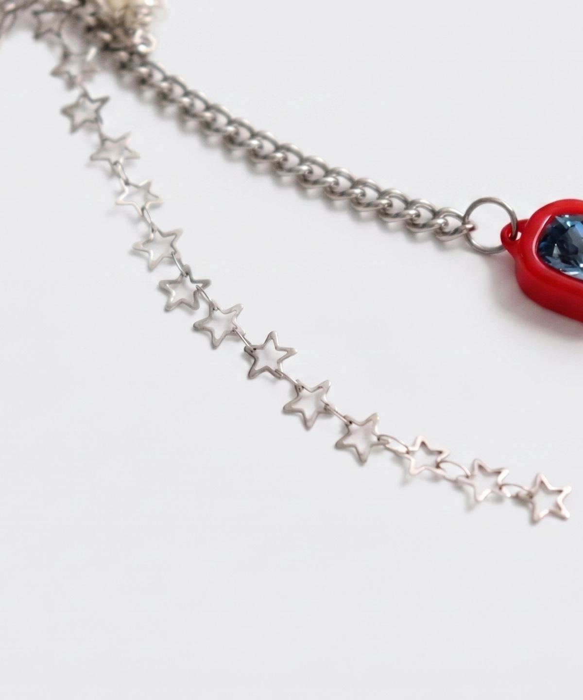 봉보(BONBEAU) Glass mushroom star chain key ring 아크릴 글라스 머쉬룸 별 체인 스와로브스키 참 가방 파우치 키링