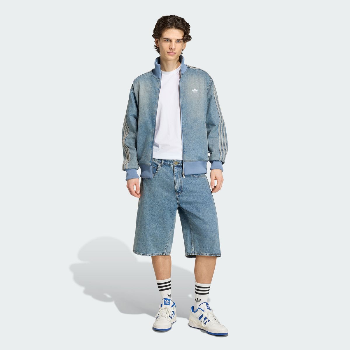 아디다스(ADIDAS) 데님 파이어버드 트랙탑 - 블루데님 / KS4970