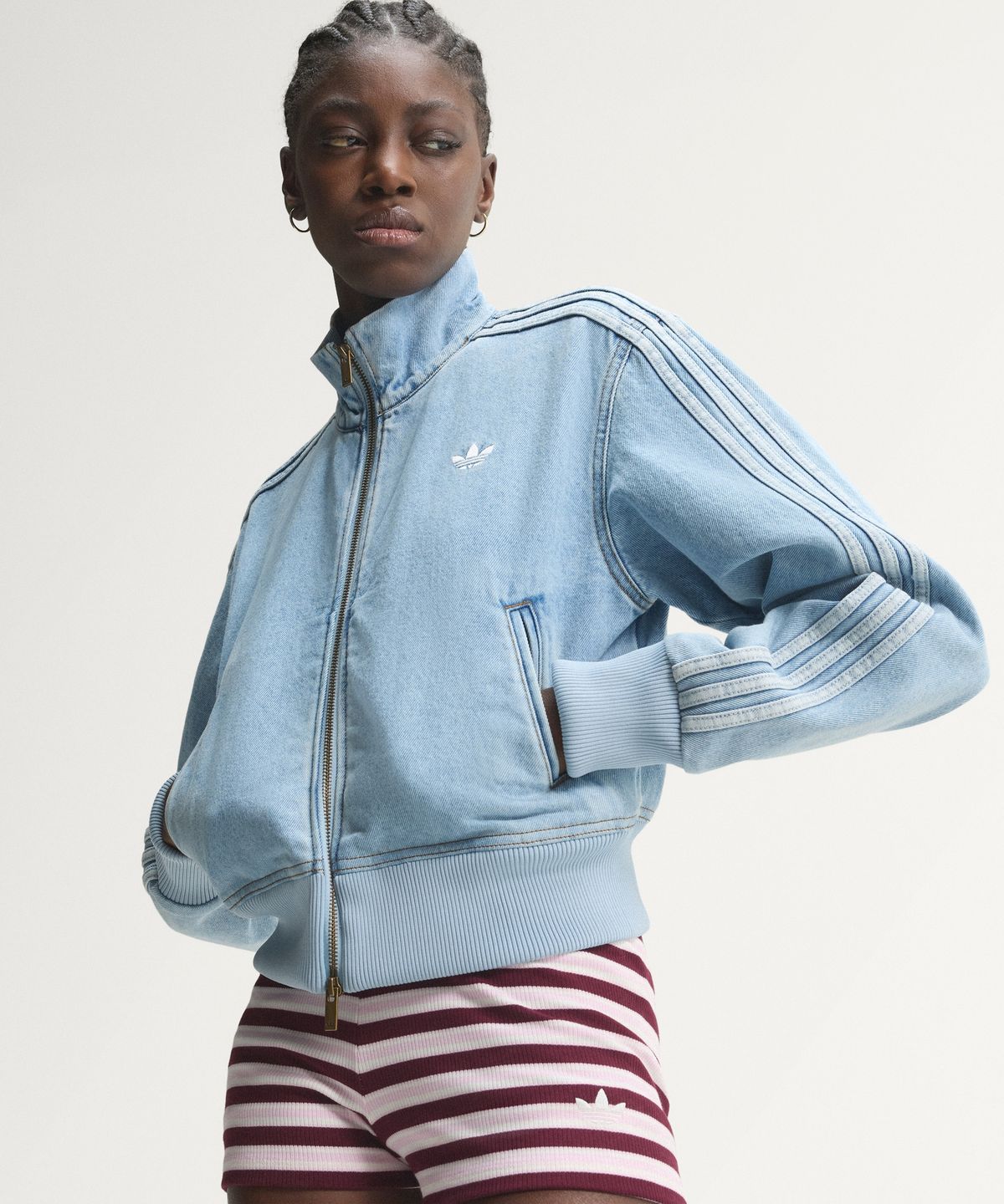 아디다스(ADIDAS) 파이어버드 데님 트랙탑 - 라이트블루데님 / KQ6492
