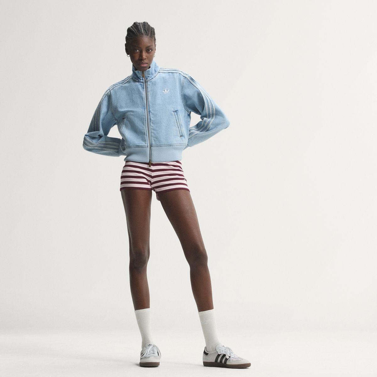 아디다스(ADIDAS) 파이어버드 데님 트랙탑 - 라이트블루데님 / KQ6492