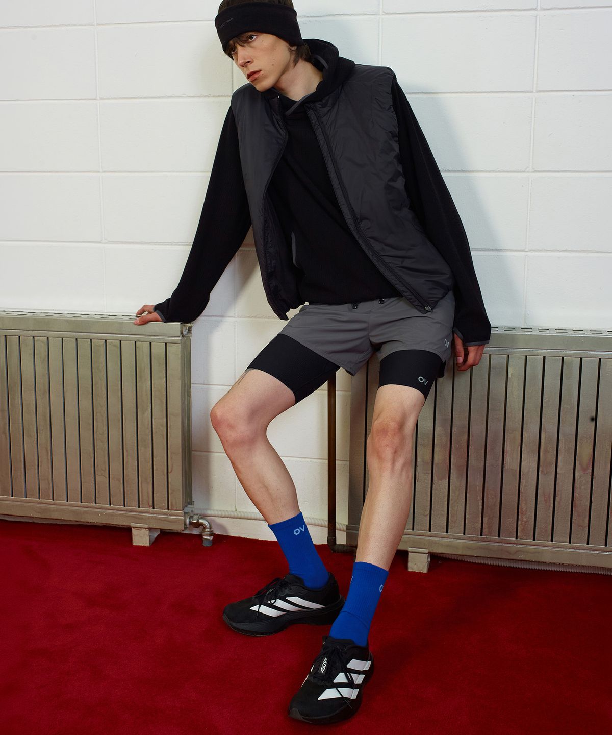 아웃도어 보이스(OUTDOOR VOICES) OV LOGO CREW SOCKS (OV BLUE)
