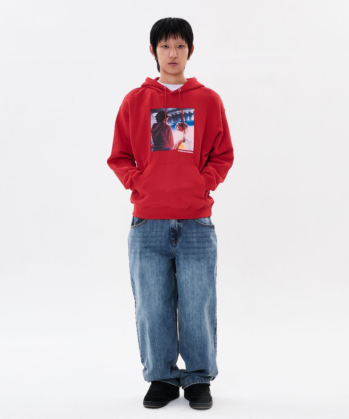 위캔더스(WKNDRS) WKNDRS x E.T. HOODIE (RED)