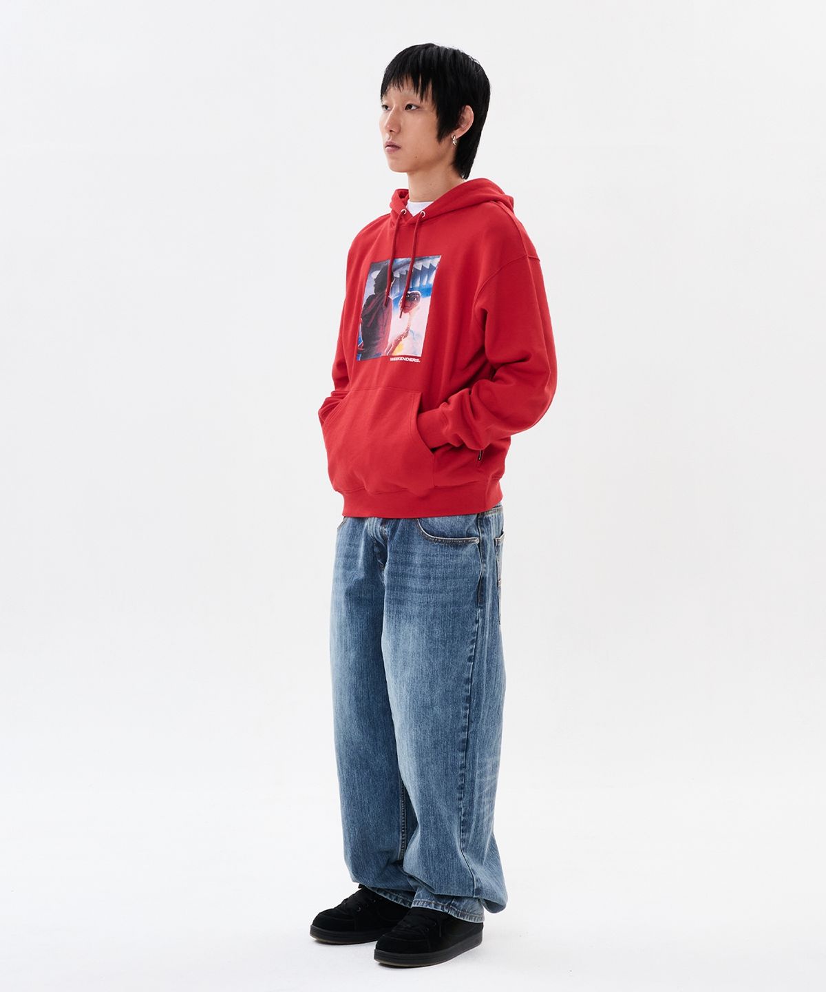 위캔더스(WKNDRS) WKNDRS x E.T. HOODIE (RED)
