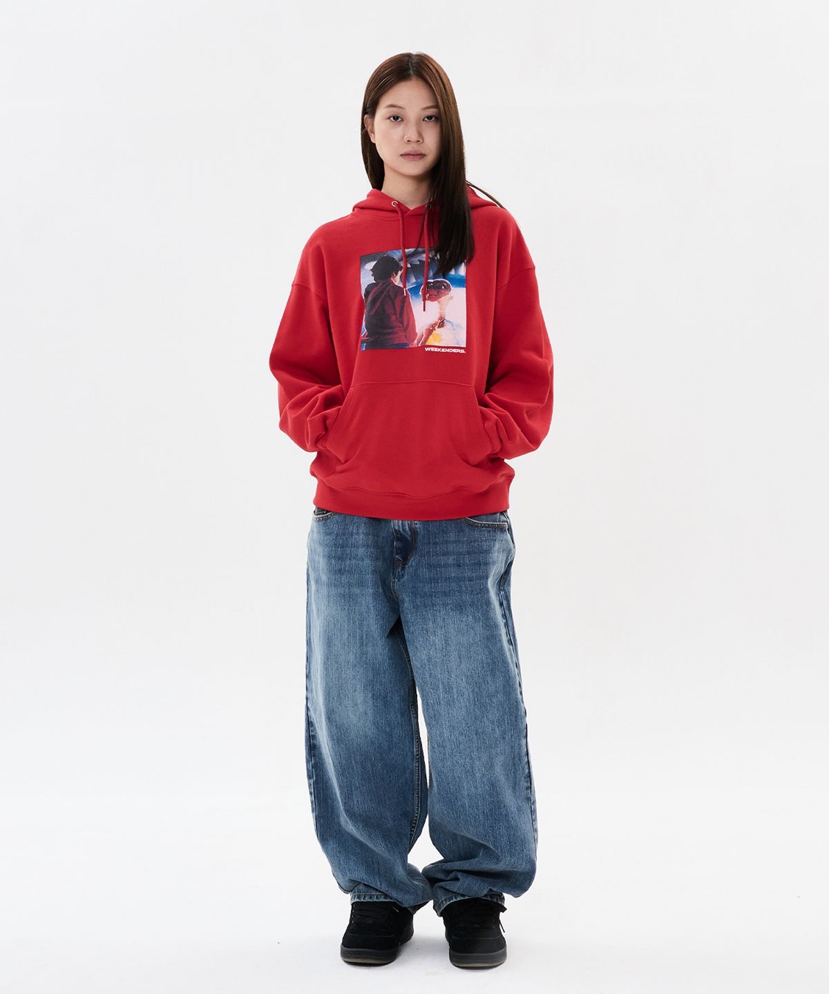 위캔더스(WKNDRS) WKNDRS x E.T. HOODIE (RED)