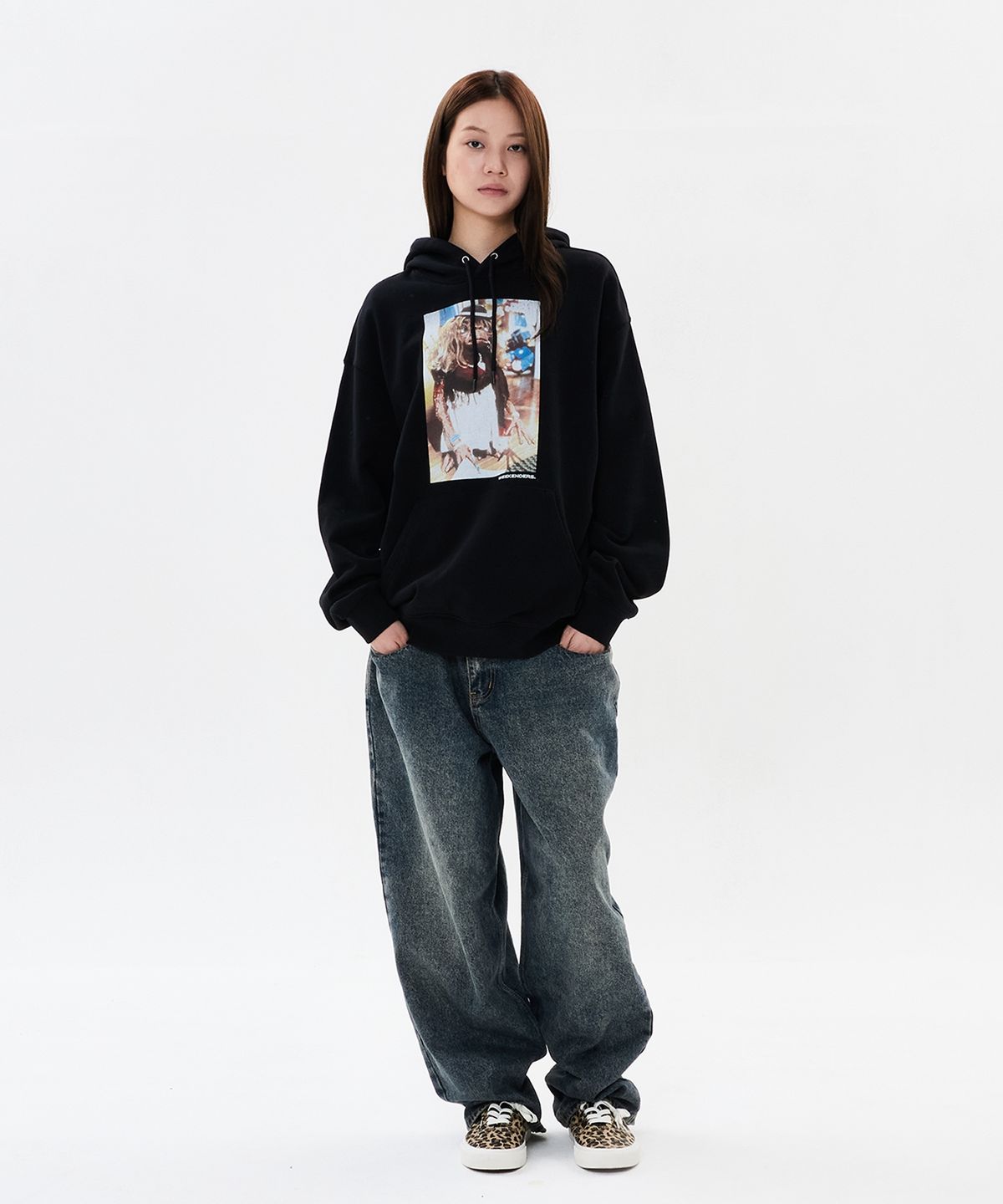 위캔더스(WKNDRS) WKNDRS x E.T. HOODIE (BLACK)
