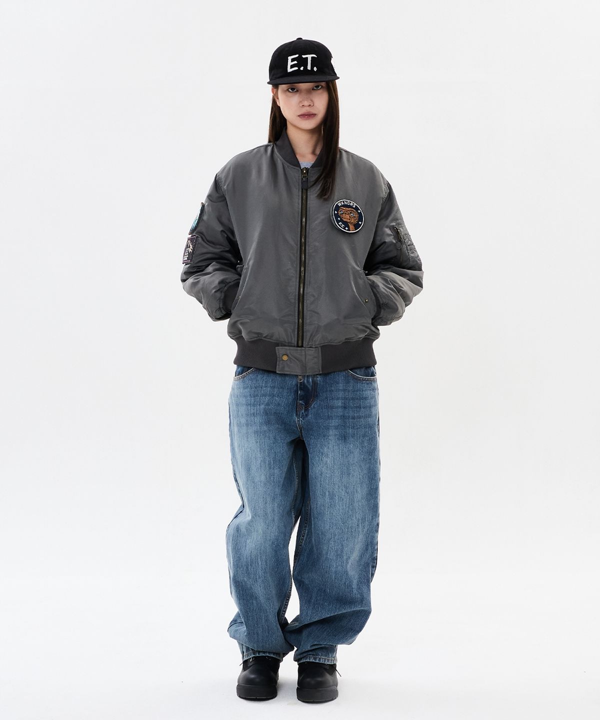 위캔더스(WKNDRS) WKNDRS x E.T. OG MA-1 JACKET (GUNMETAL)