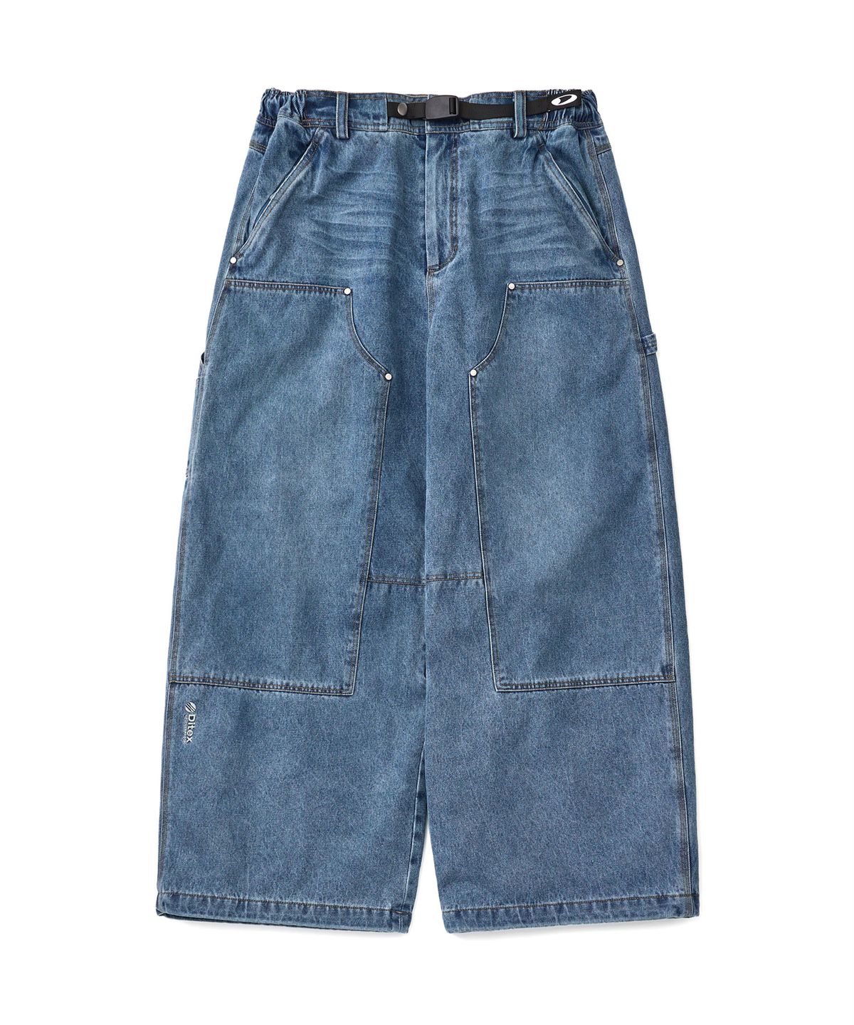 디미토(DIMITO) DENIM DOUBLE KNEE PANTS (WIDE FIT LV.2) PW BLUE