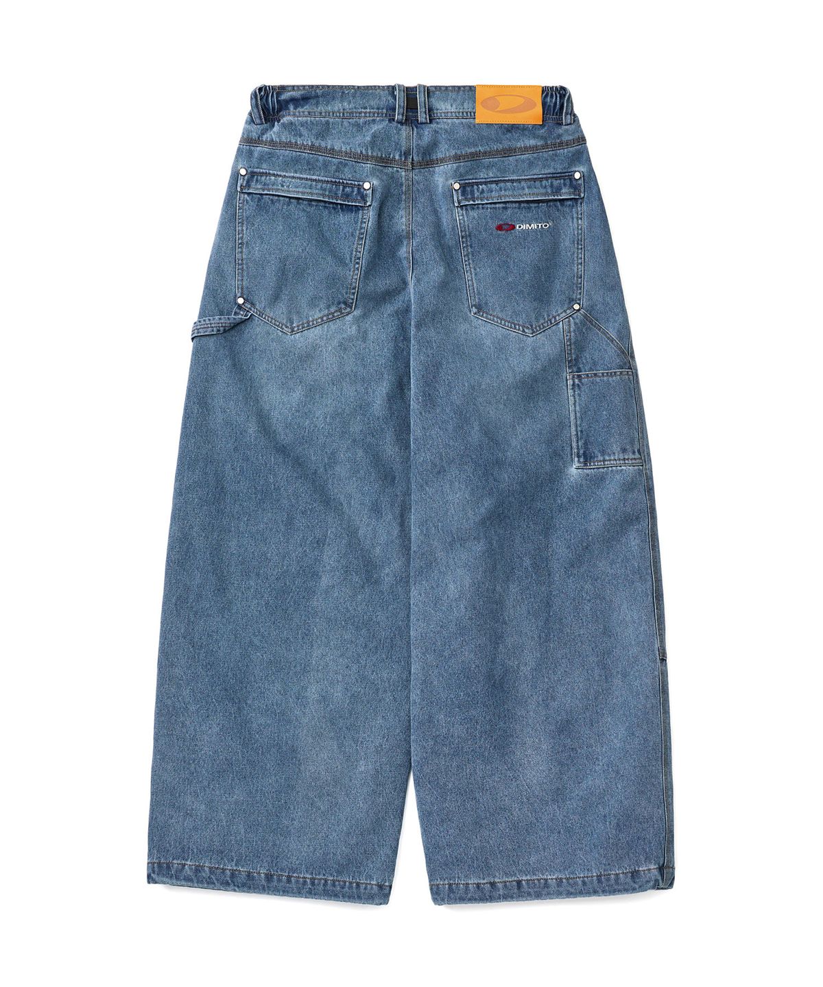 디미토(DIMITO) DENIM DOUBLE KNEE PANTS (WIDE FIT LV.2) PW BLUE