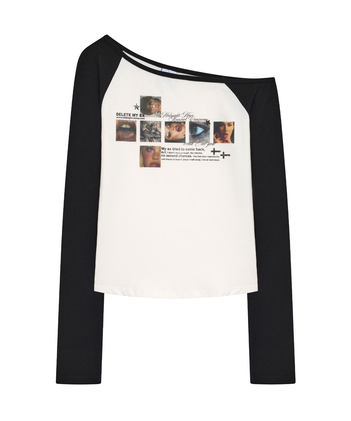 미드나잇 무브(MIDNIGHT MOVE) cross raglan t (white)