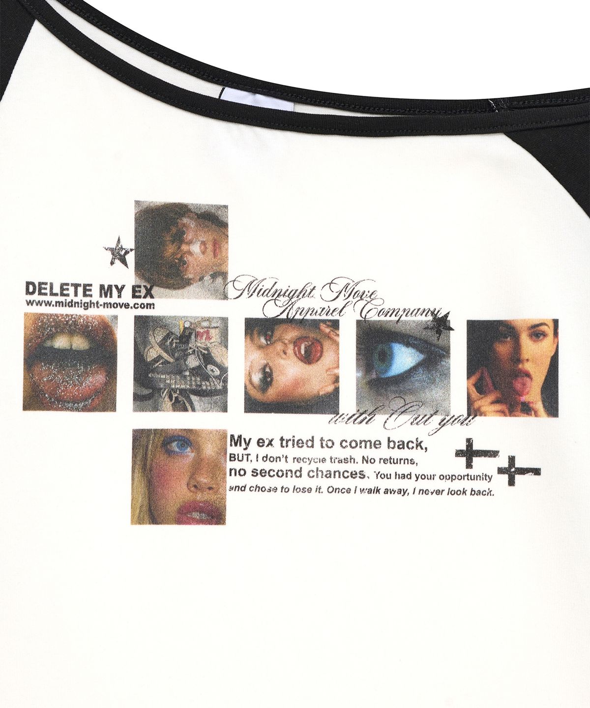 미드나잇 무브(MIDNIGHT MOVE) cross raglan t (white)