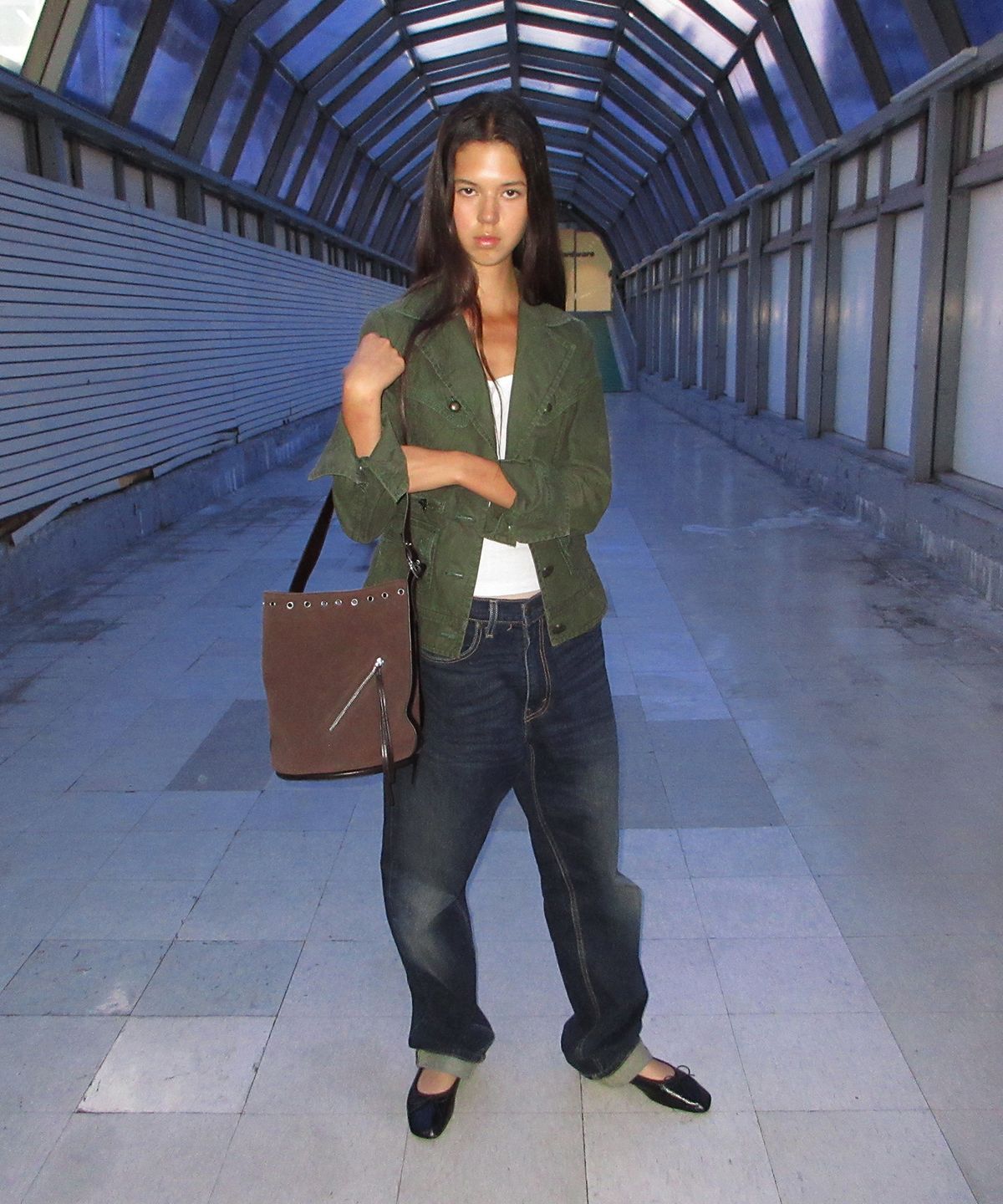 여밈(YEOMIM) beaker bag (suede brown)