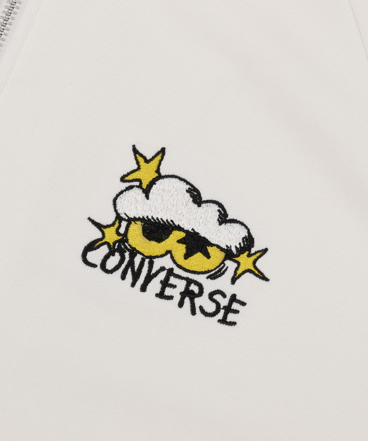 컨버스(CONVERSE) 컨버스 & 조앤프렌즈 오버사이즈 집업 스웨트셔츠 에그렛 UCL158-W2Y