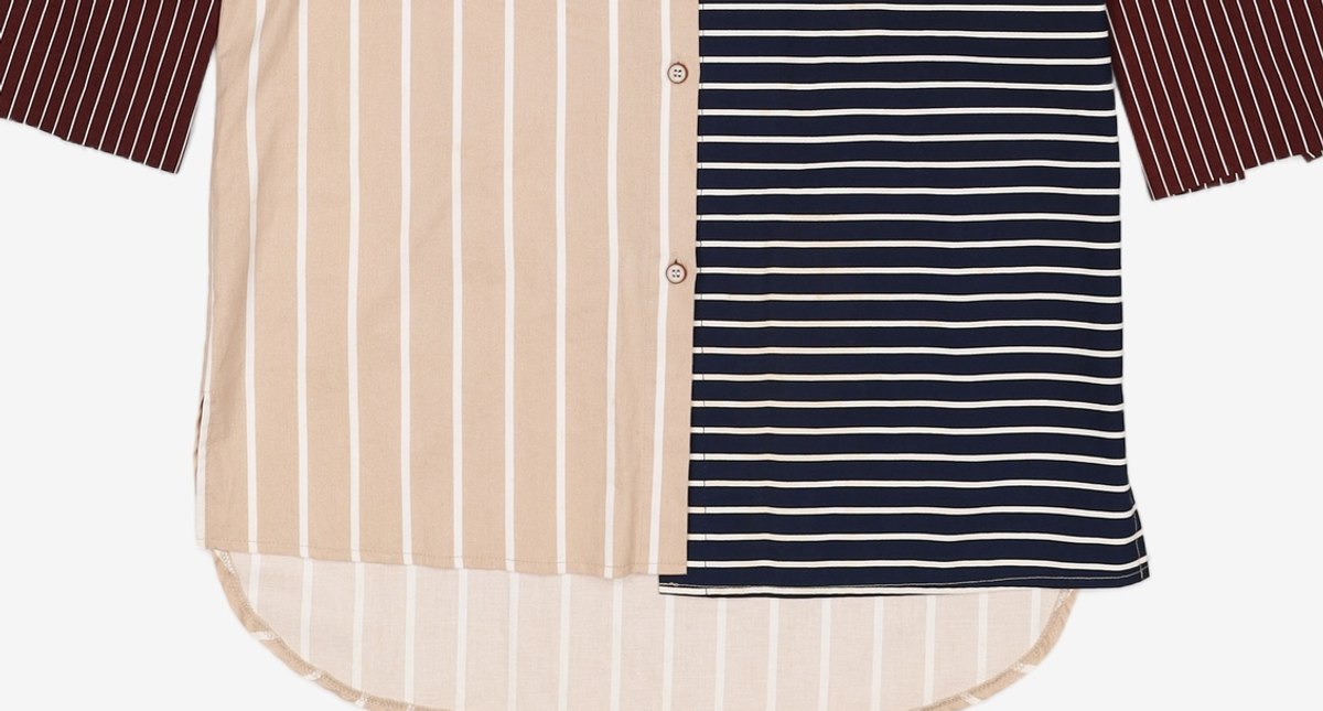 블랭크(BLANK) STRIPE MIX SHIRT-BE FREE