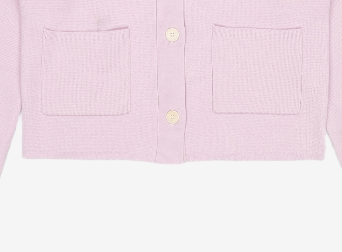 코텔로(KOTELO) Cashmere Blended Wide Collar Cardigan  lavendar FREE