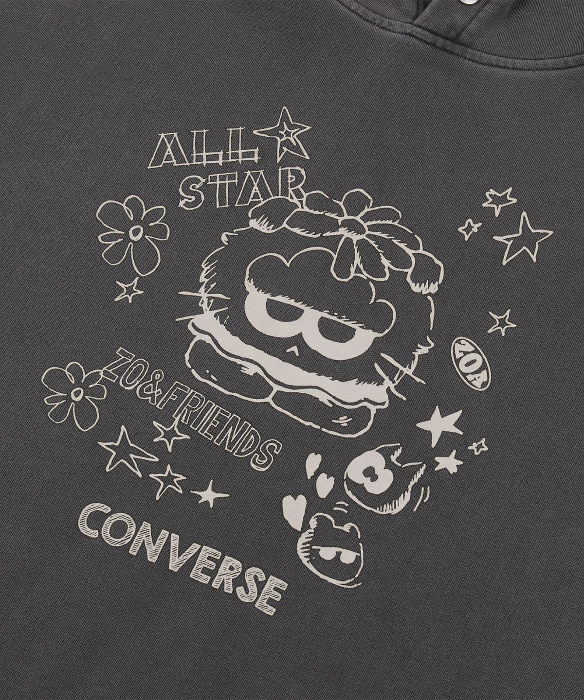 컨버스(CONVERSE) 컨버스 & 조앤프렌즈 크루넥 후디 다크 매터 UCL159-GDA