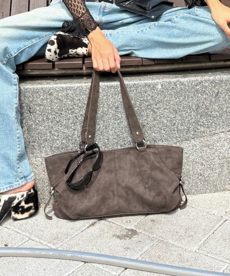 ranch bag (grunge brown) & keyring set