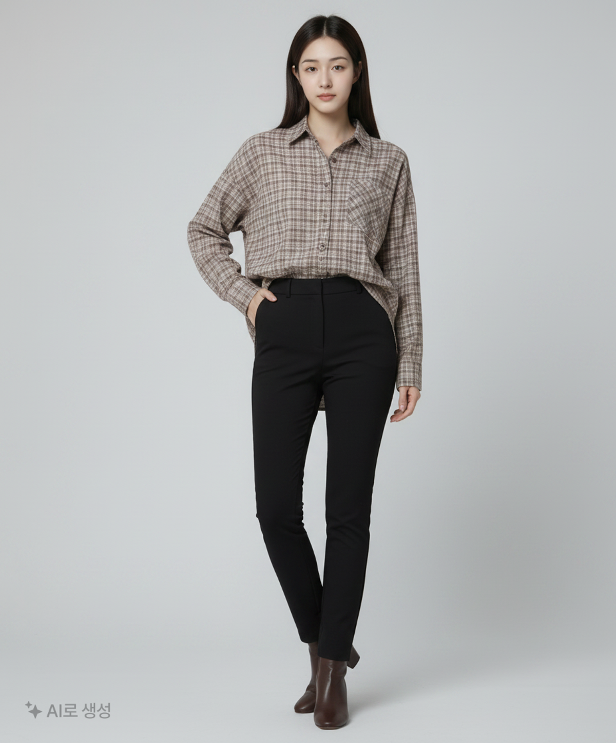 어반드레스(AVANDRESS) OL Check Overfit Rollup Shirt - 3COL M