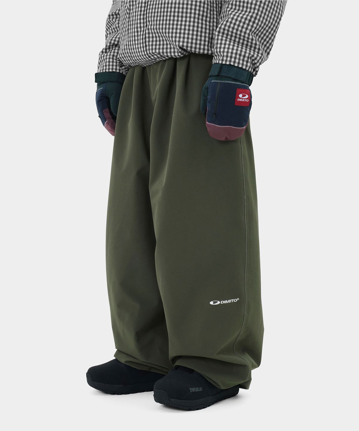 디미토(DIMITO) BANDED WIDE PANTS (WIDE FIT LV.2) DRY MUGWORT