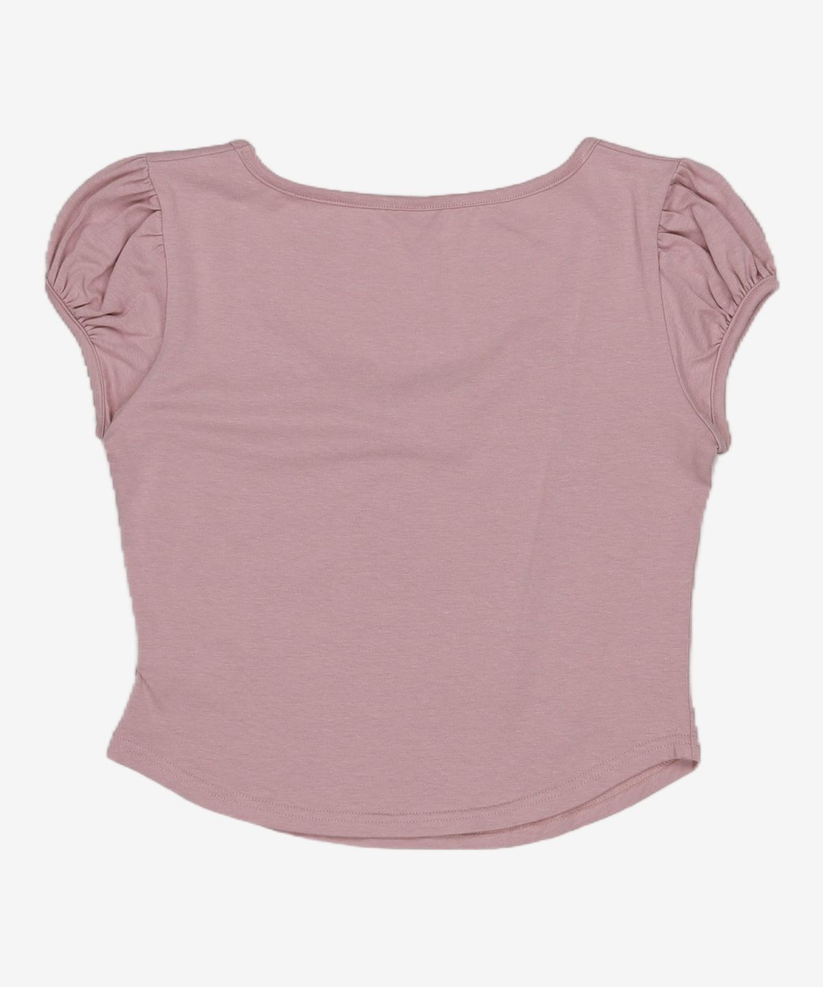 시눈(SINOON) Round Shirring T-Shirt (Dusty Pink) FREE