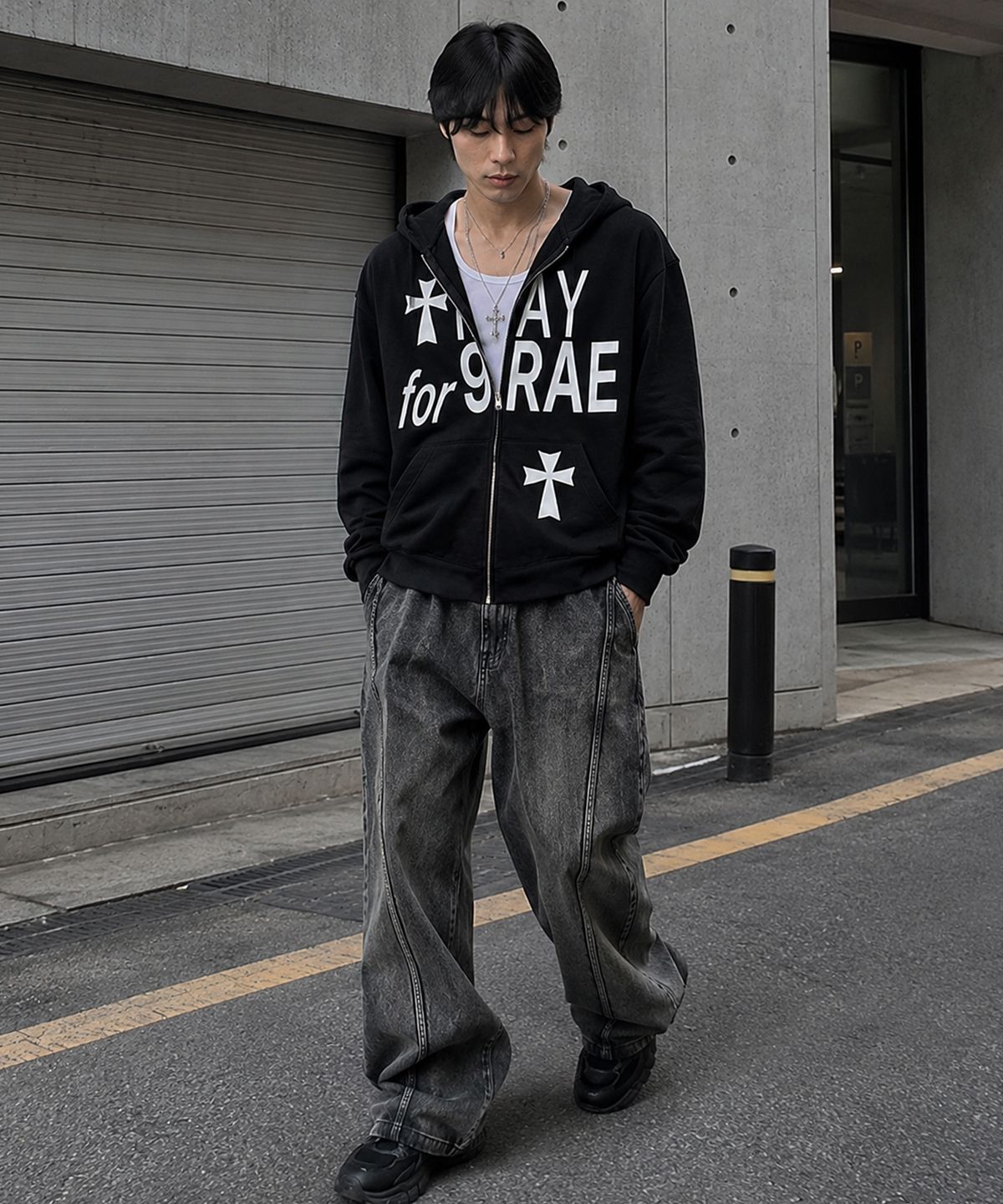 그레이버 오디너리(GRAVER ORDINARY) [ODNR UNISEX]PRAY FOR 후드집업_4color