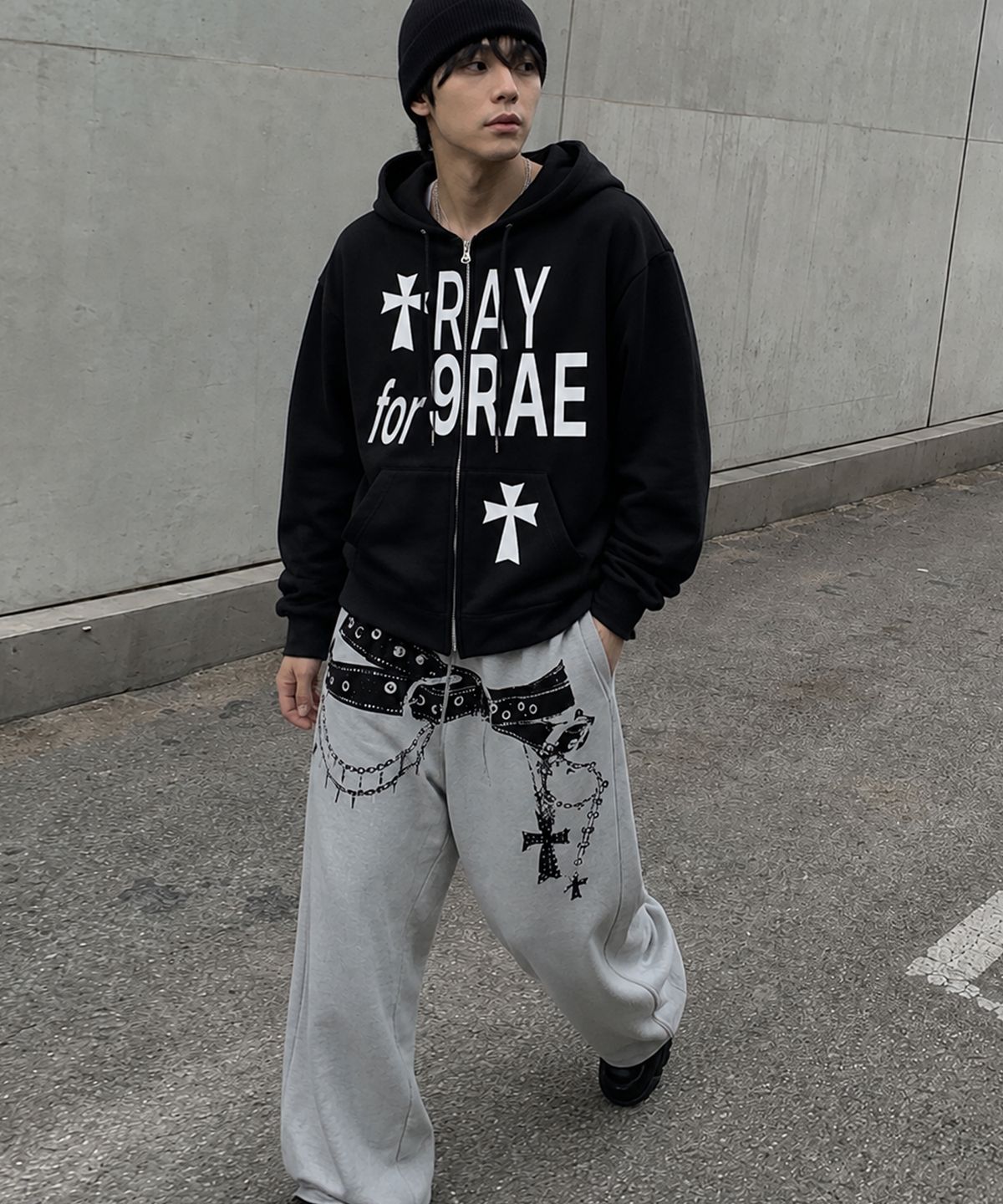 그레이버 오디너리(GRAVER ORDINARY) [ODNR UNISEX]PRAY FOR 후드집업_4color