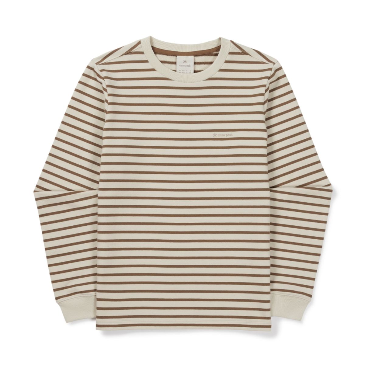 스노우피크 어패럴(SNOWPEAK APPAREL) 여성 스트라이프 긴팔 티셔츠 (S26FWFTL13) Tan Gray