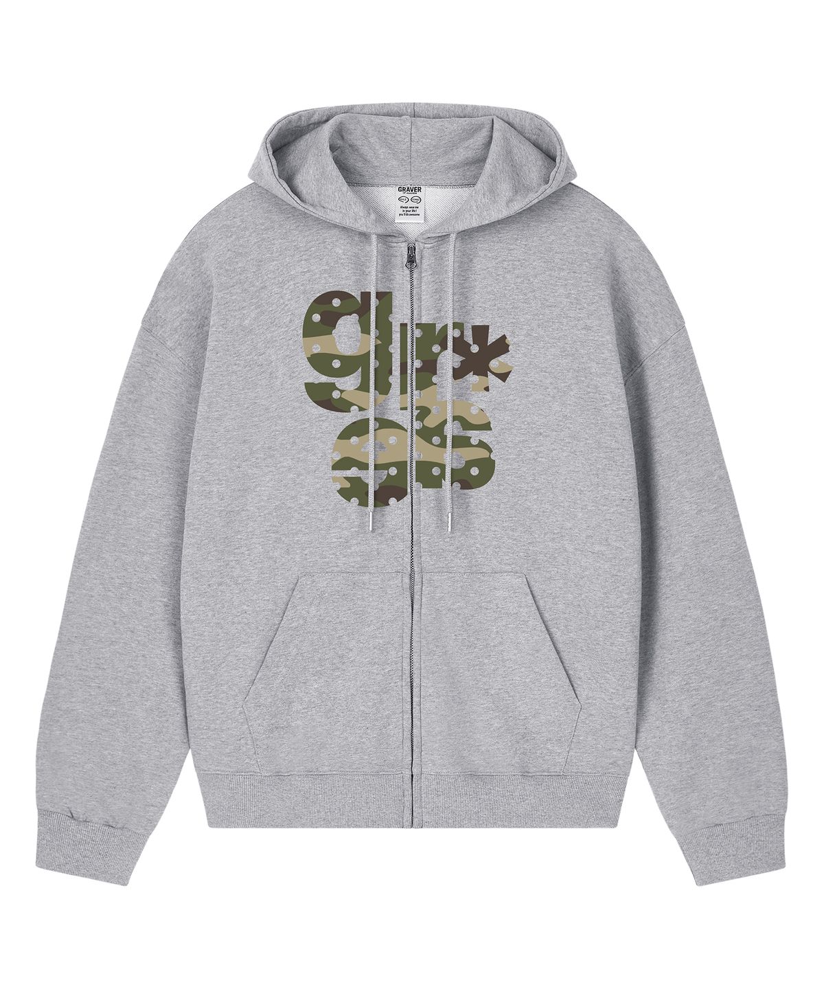 그레이버 오디너리(GRAVER ORDINARY) [ODNR UNISEX]GRAE-S CAMO_후드집업_3color