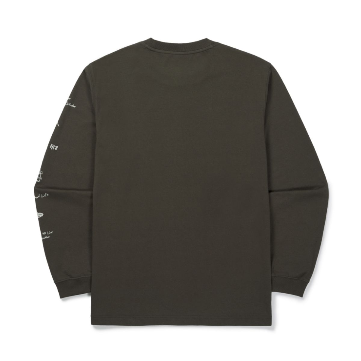 스노우피크 어패럴(SNOWPEAK APPAREL) 에어로웜 소매 그래픽 긴팔 티셔츠 (S26FUFTL24) Dark Khaki