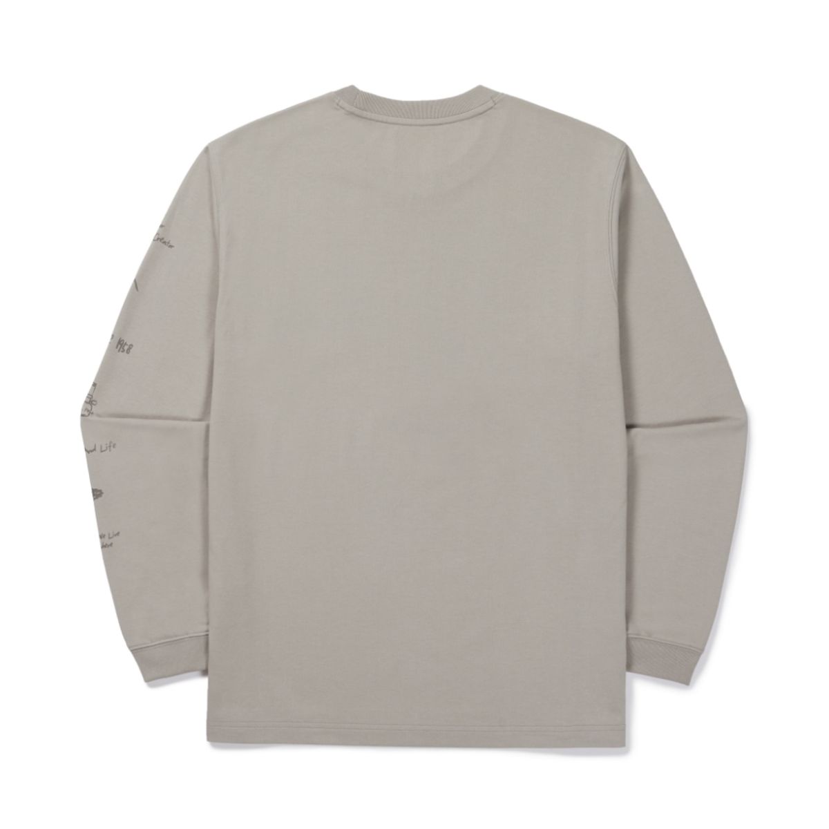 스노우피크 어패럴(SNOWPEAK APPAREL) 에어로웜 소매 그래픽 긴팔 티셔츠 (S26FUFTL24) Beige Gray