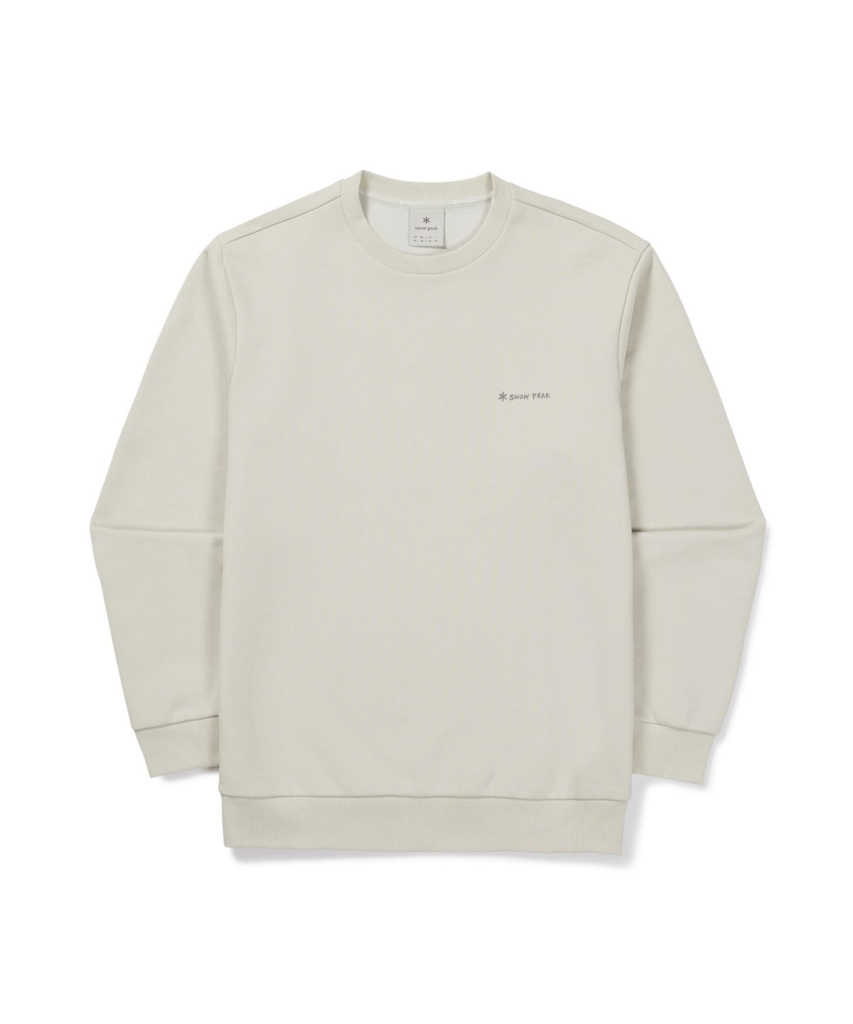 스노우피크 어패럴(SNOWPEAK APPAREL) 레터링 맨투맨 (S26FMFHT62) Stone Gray