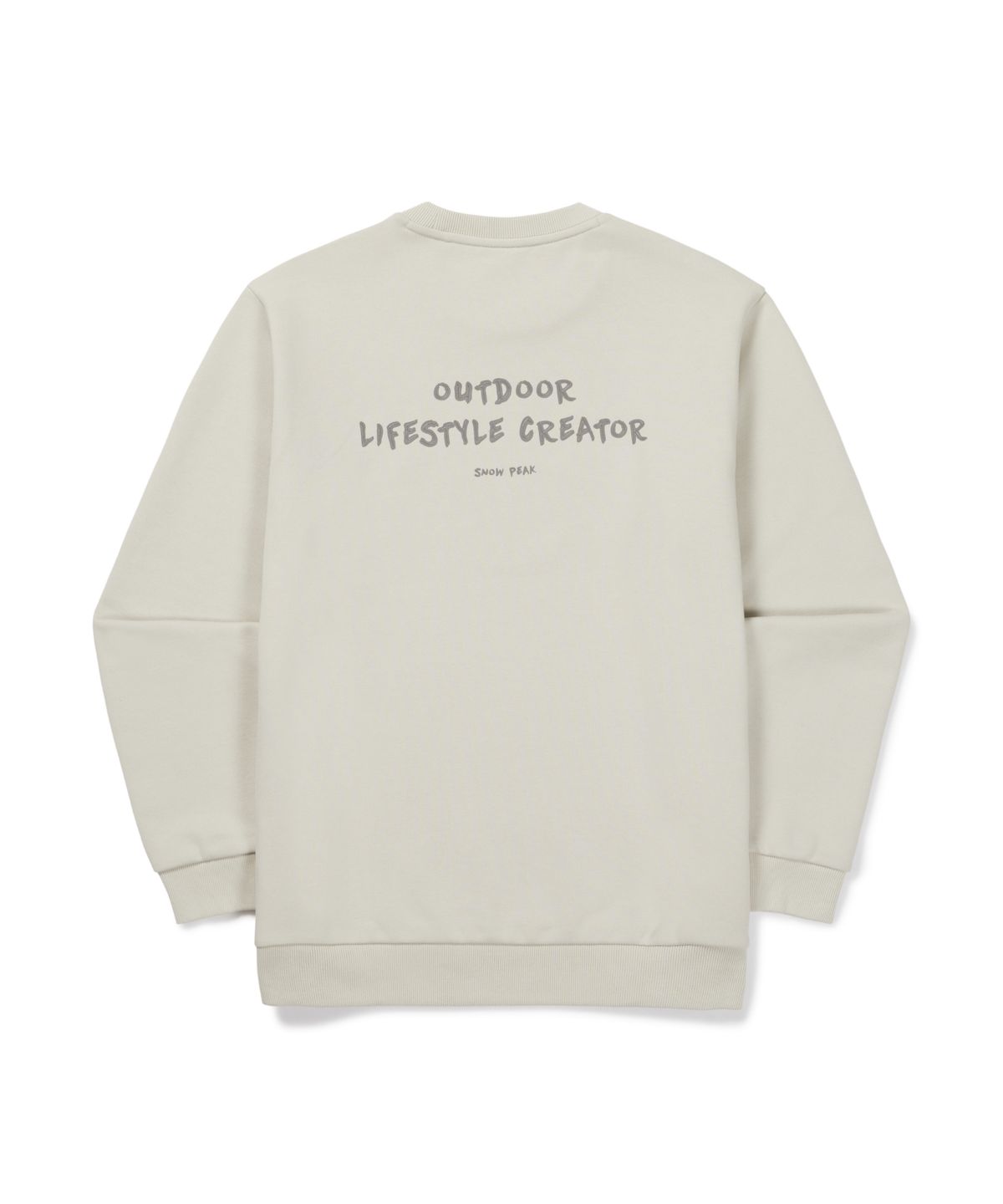 스노우피크 어패럴(SNOWPEAK APPAREL) 레터링 맨투맨 (S26FMFHT62) Stone Gray