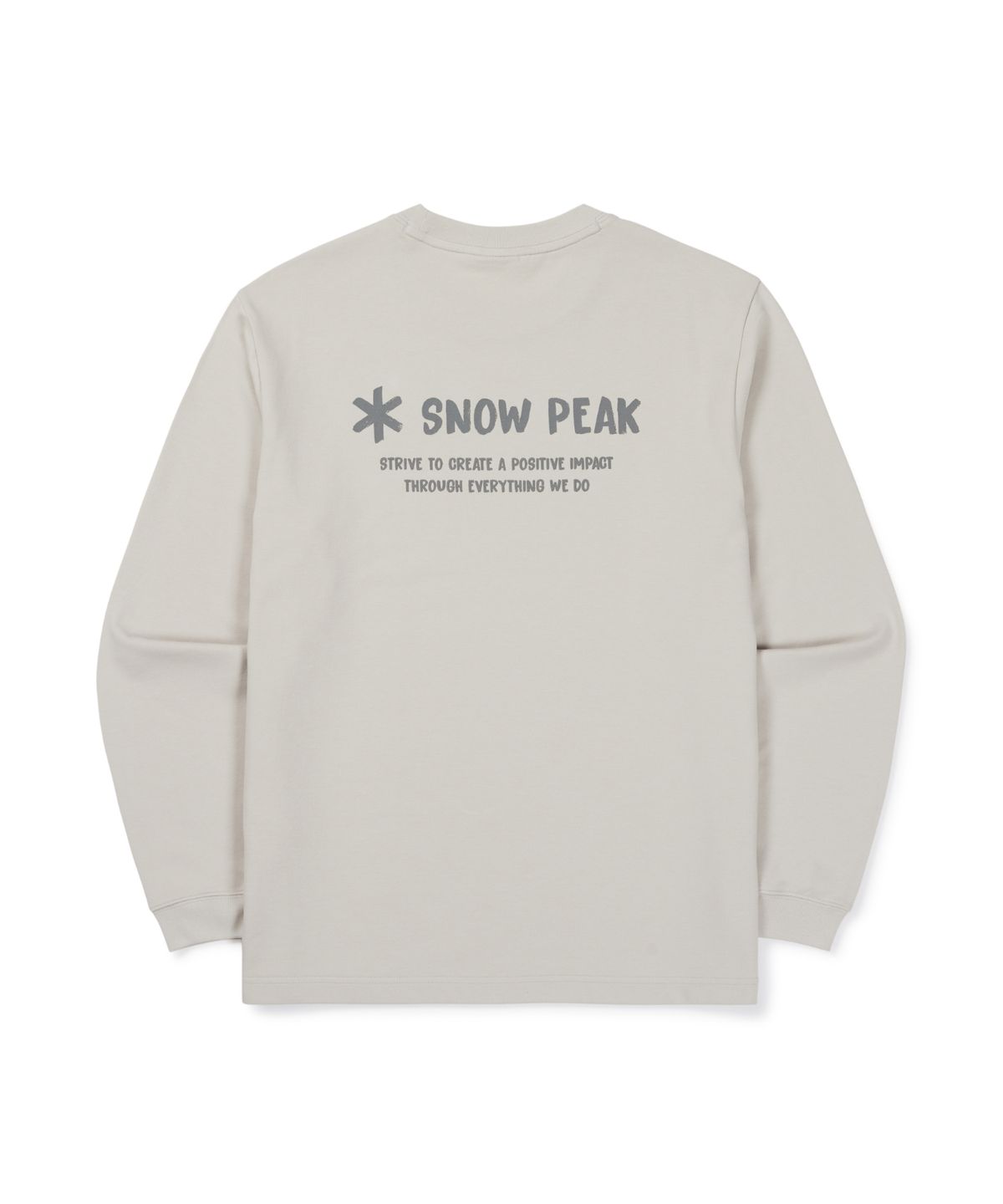 스노우피크 어패럴(SNOWPEAK APPAREL) 베이직 그래픽 긴팔 티셔츠 (S26FMFTL18) Stone Gray