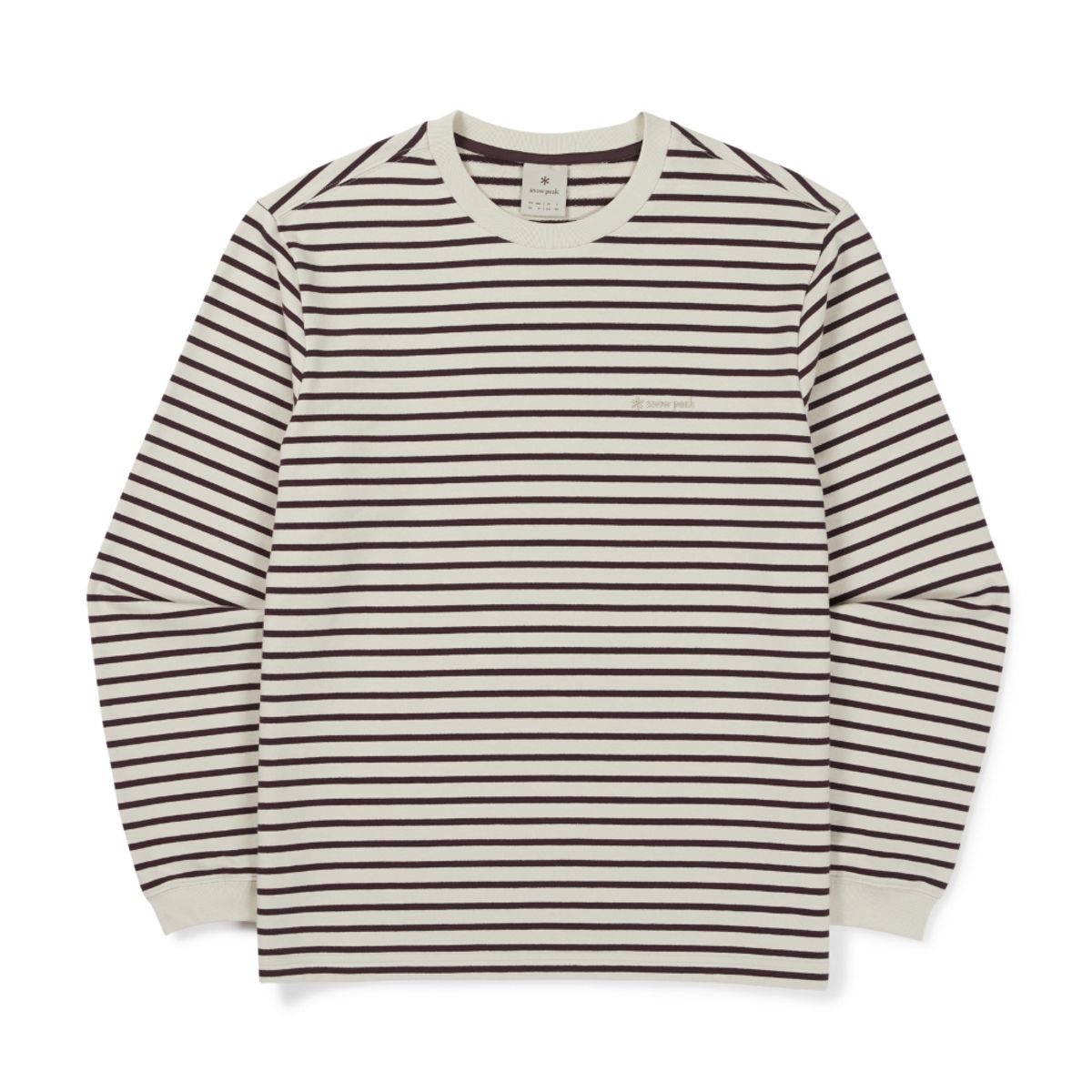 스노우피크 어패럴(SNOWPEAK APPAREL) 스트라이프 긴팔 티셔츠 (S26FMFTL12) Wine