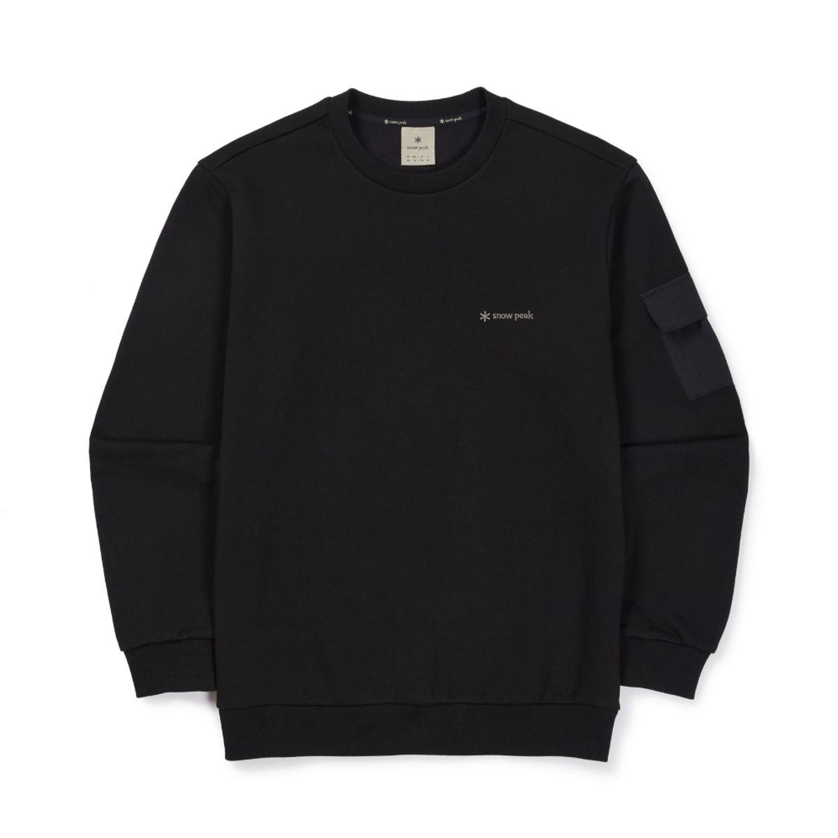 스노우피크 어패럴(SNOWPEAK APPAREL) 랜드 포켓 맨투맨 (S26FMFHT60) Black