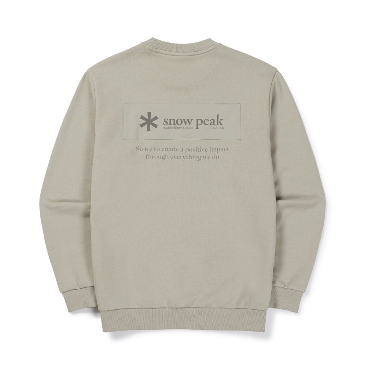 스노우피크 어패럴(SNOWPEAK APPAREL) 우븐 패치 맨투맨 (S26FMFHT24) Moss Gray
