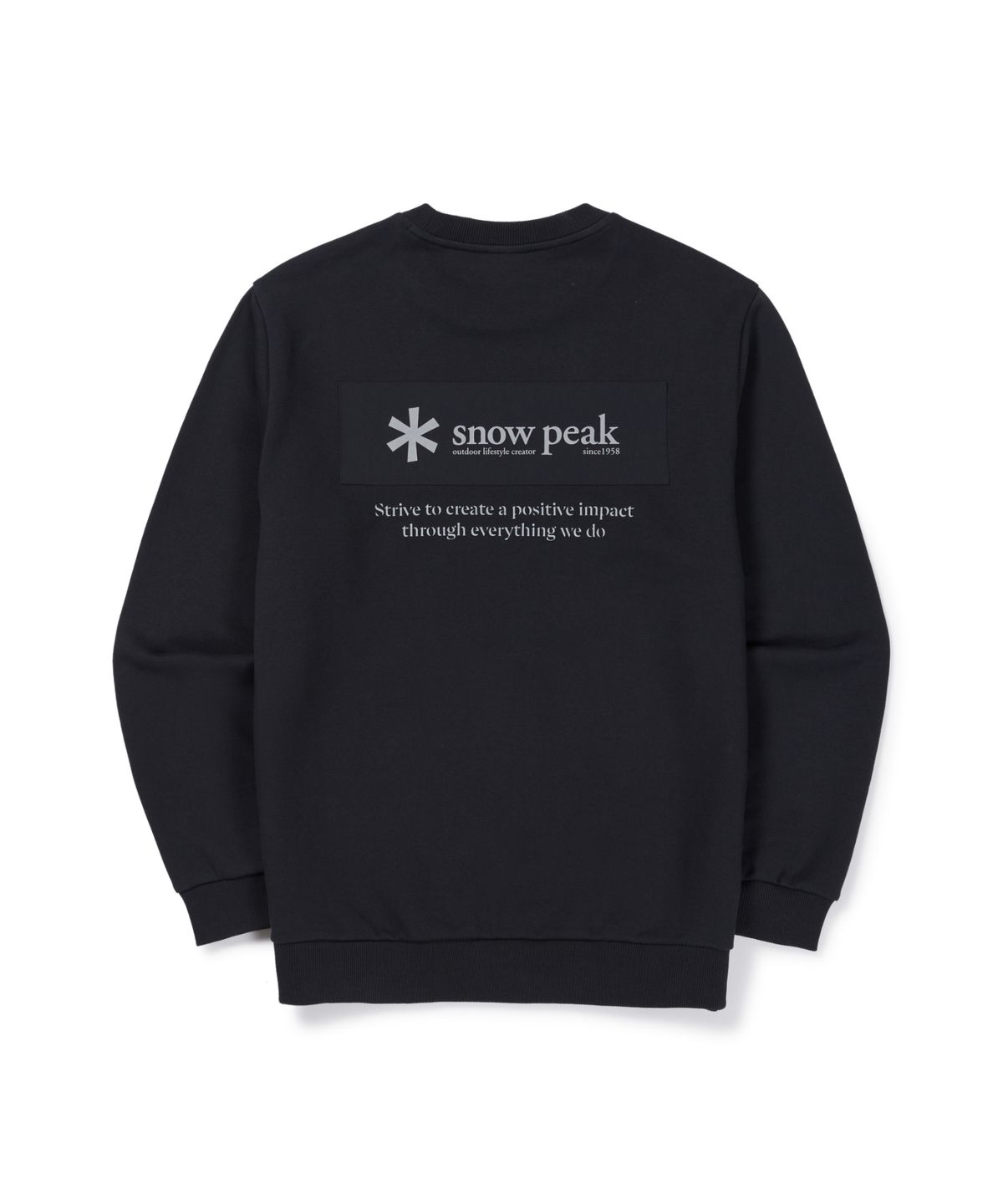 스노우피크 어패럴(SNOWPEAK APPAREL) 우븐 패치 맨투맨 (S26FMFHT24) Dark Navy