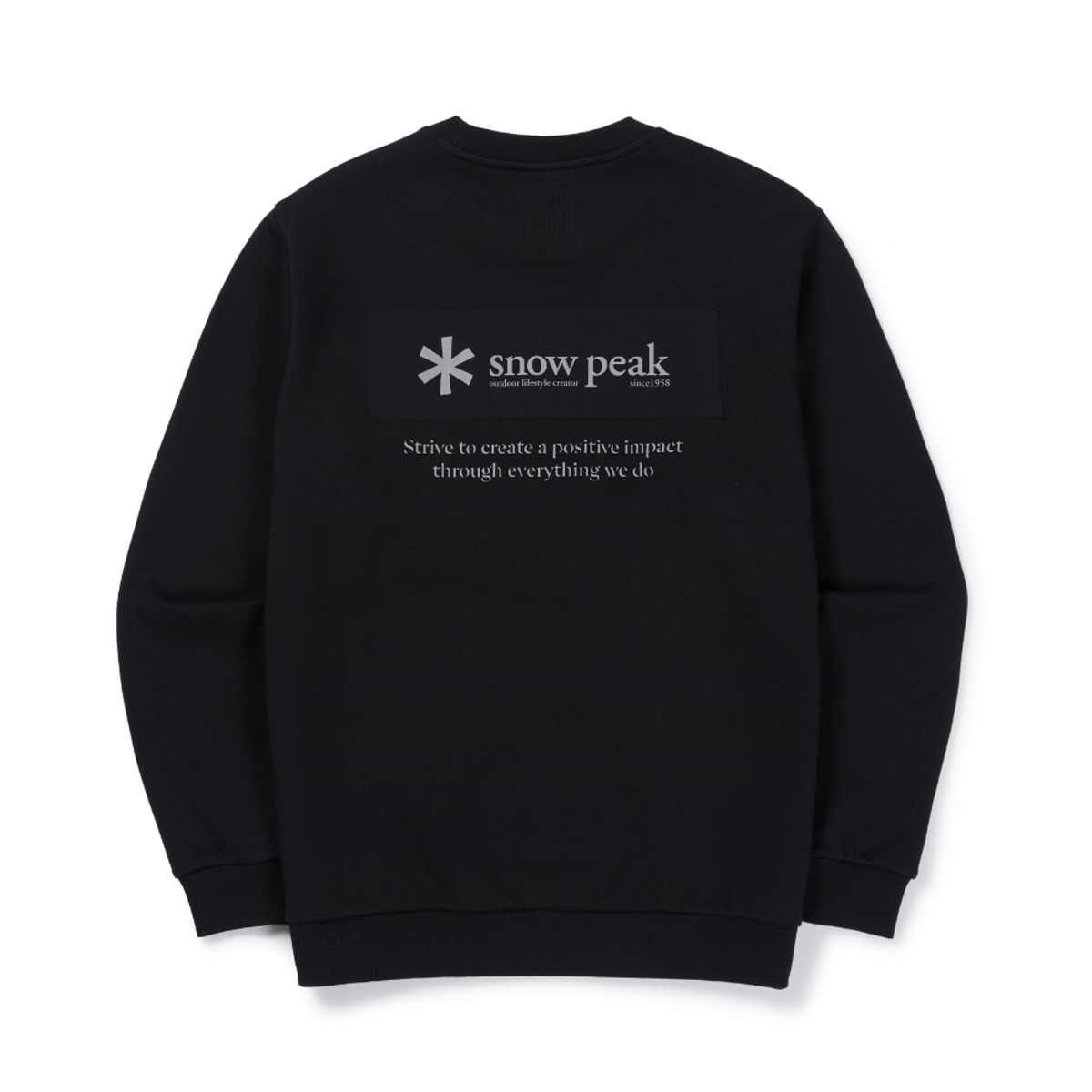 스노우피크 어패럴(SNOWPEAK APPAREL) 우븐 패치 맨투맨 (S26FMFHT24) Dark Charcoal